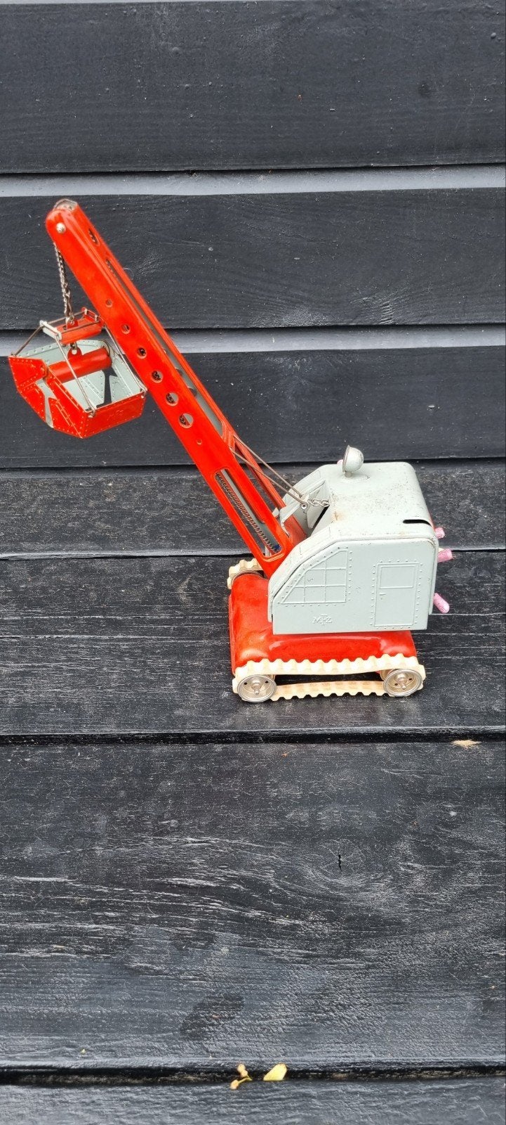 Vintage blikken MFZ graafmachine kraan Duitsland, Ophalen of Verzenden