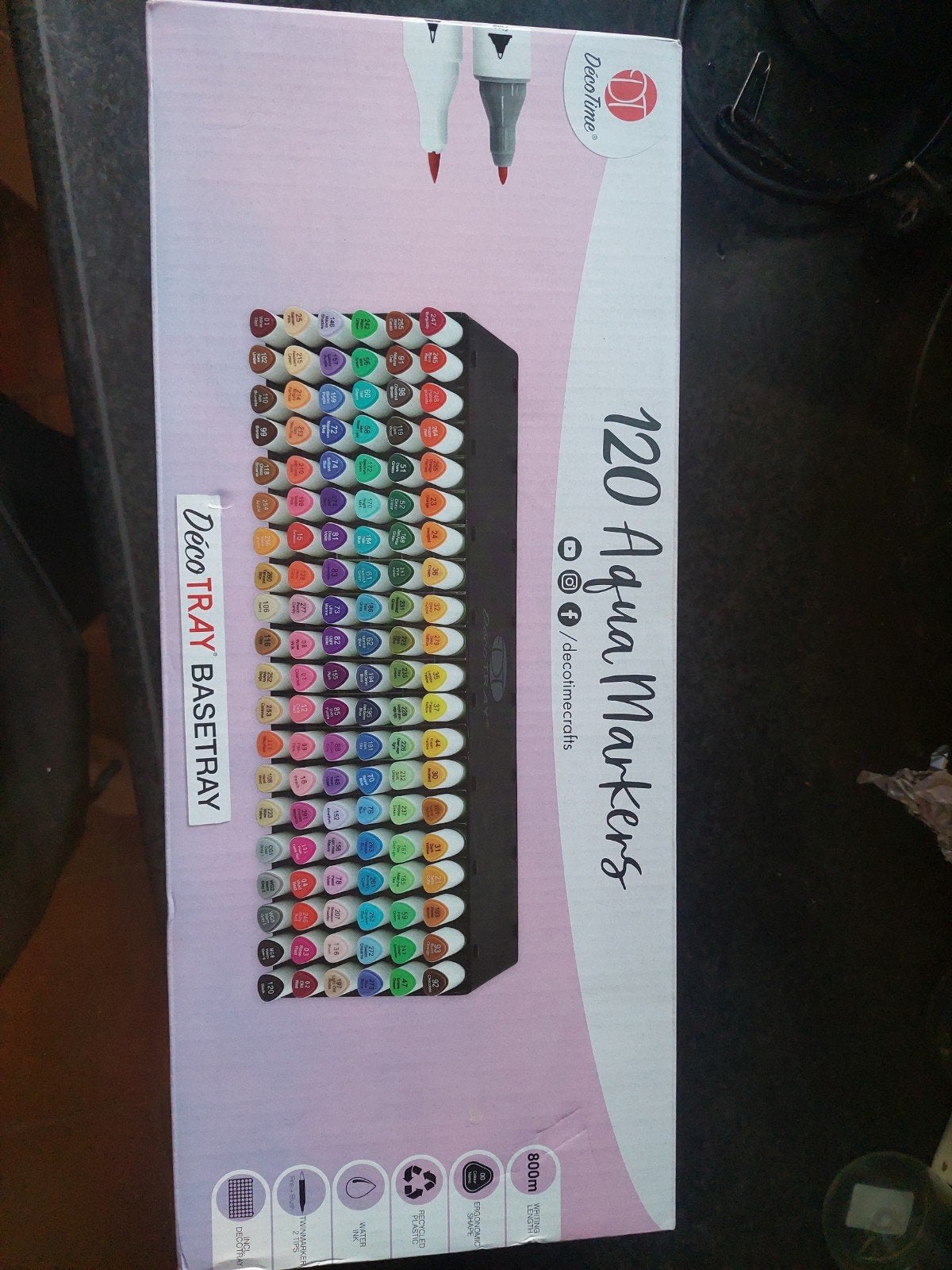 120 aqua markers splinter nieuw, Ophalen, Nieuw, Potlood of Stift