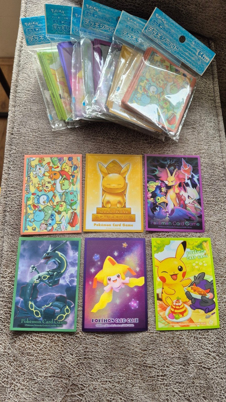 Japanse Pokemon center sleeves 6x, Ophalen of Verzenden, Nieuw, Sleeves of Kaarthoesjes