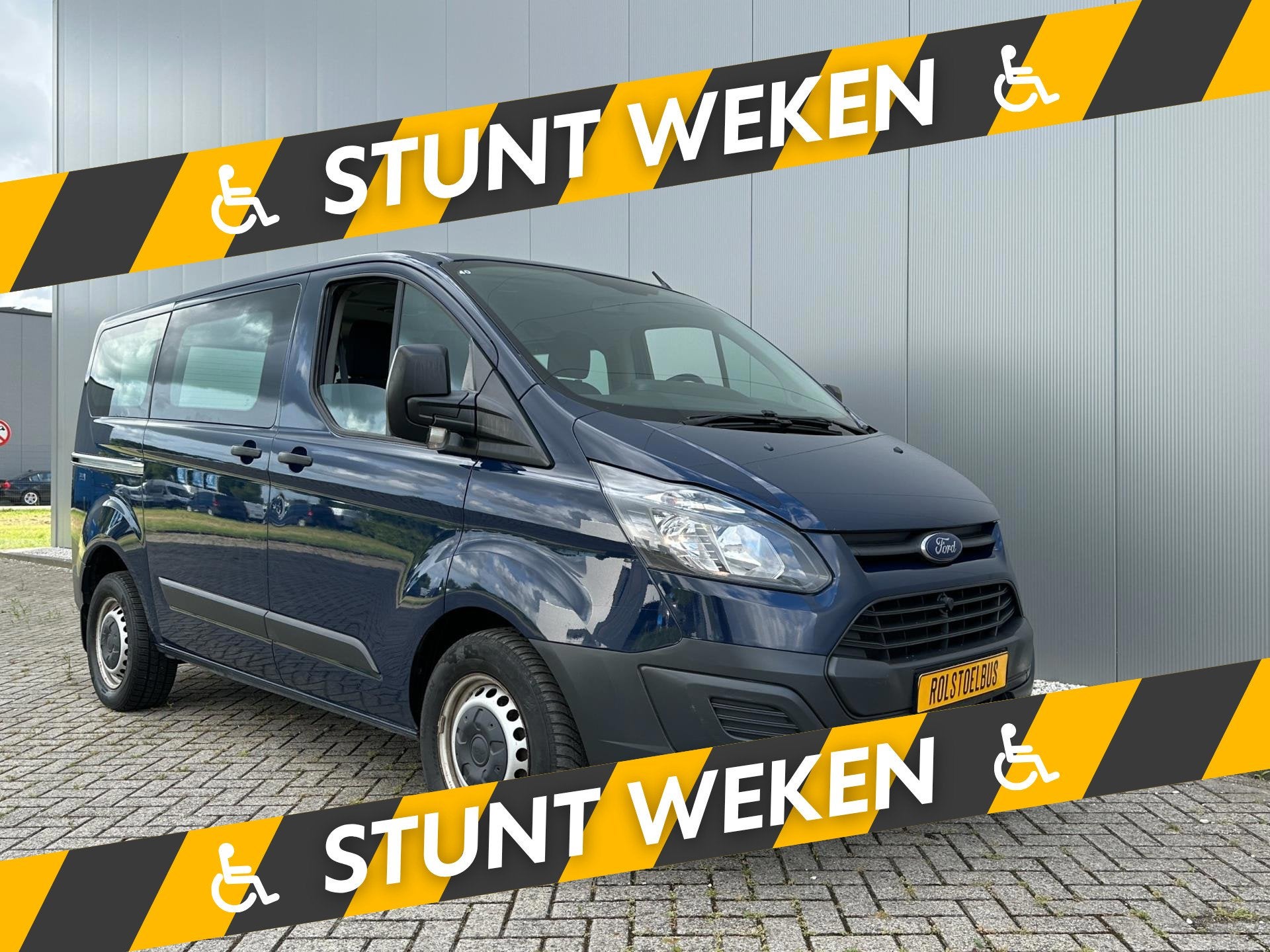 Ford Transit Custom Automaat (2017) Rolstoelbus Meerijder, Auto's, 12 maanden, Stof, Zwart, 4 cilinders
