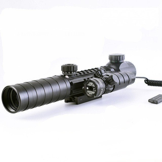 Luxe 3-9x32EG Richtkijker set met rode laser NU EUR 81 !!!, Verzenden, Nieuw