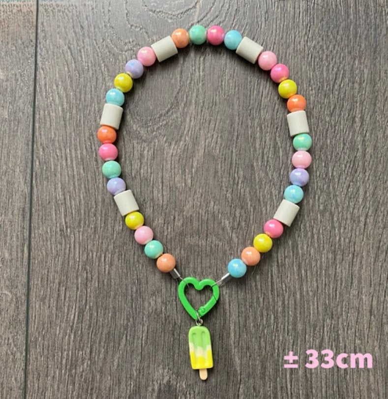 Handgemaakte anti-teek en anti-vlooien hondenketting (EM-X), Ophalen of Verzenden, Zo goed als nieuw, Overige kleuren, Ketting