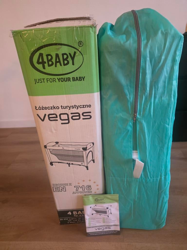 4Baby Vegas Campingbedje 125x65 cm met opbergtas, Ophalen, Nieuw, Minder dan 140 cm, Minder dan 70 cm