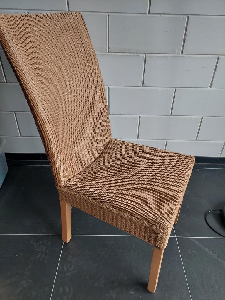 6 originele Loom stoelen, Ophalen, Gebruikt, Bruin