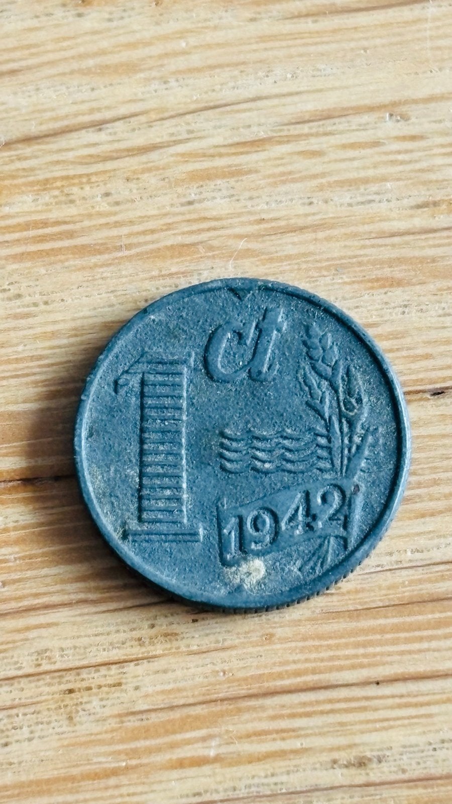 Nederland 1 Cent Zink 1942 - Oorlogsmunt, Postzegels en Munten, Munten | Nederland, Ophalen of Verzenden, Koningin Wilhelmina