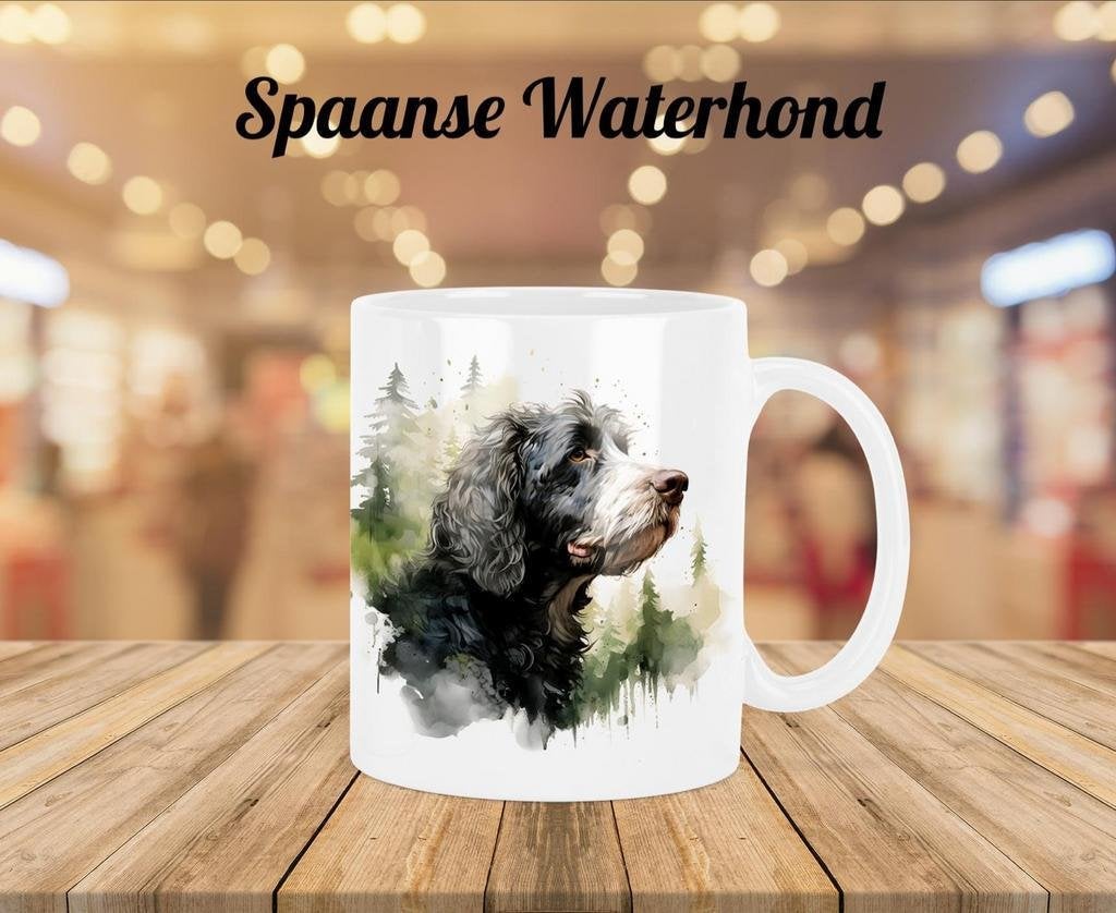 Spaanse Waterhond mok, Verzenden, Nieuw, Overige stijlen, Kop(pen) en/of Schotel(s)