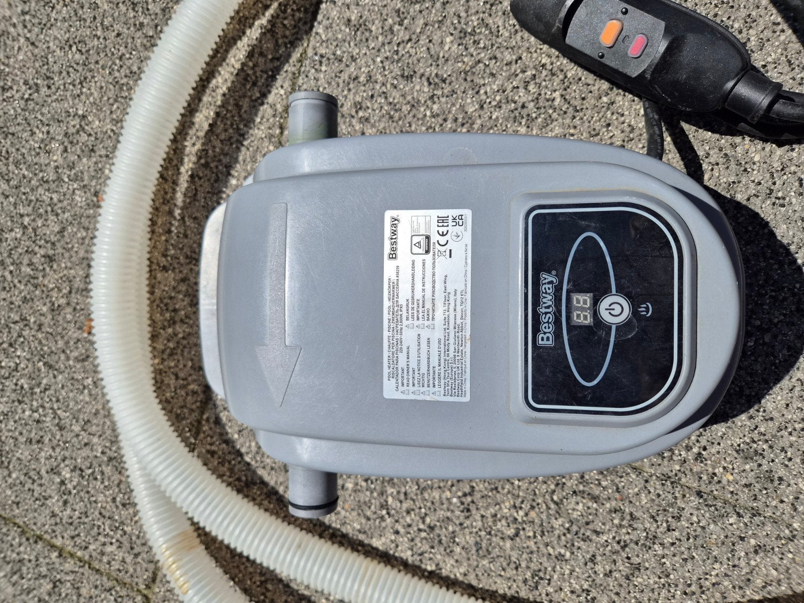 Bestway zwembadverwarming incl. aansluitslangen, Ophalen, Gebruikt