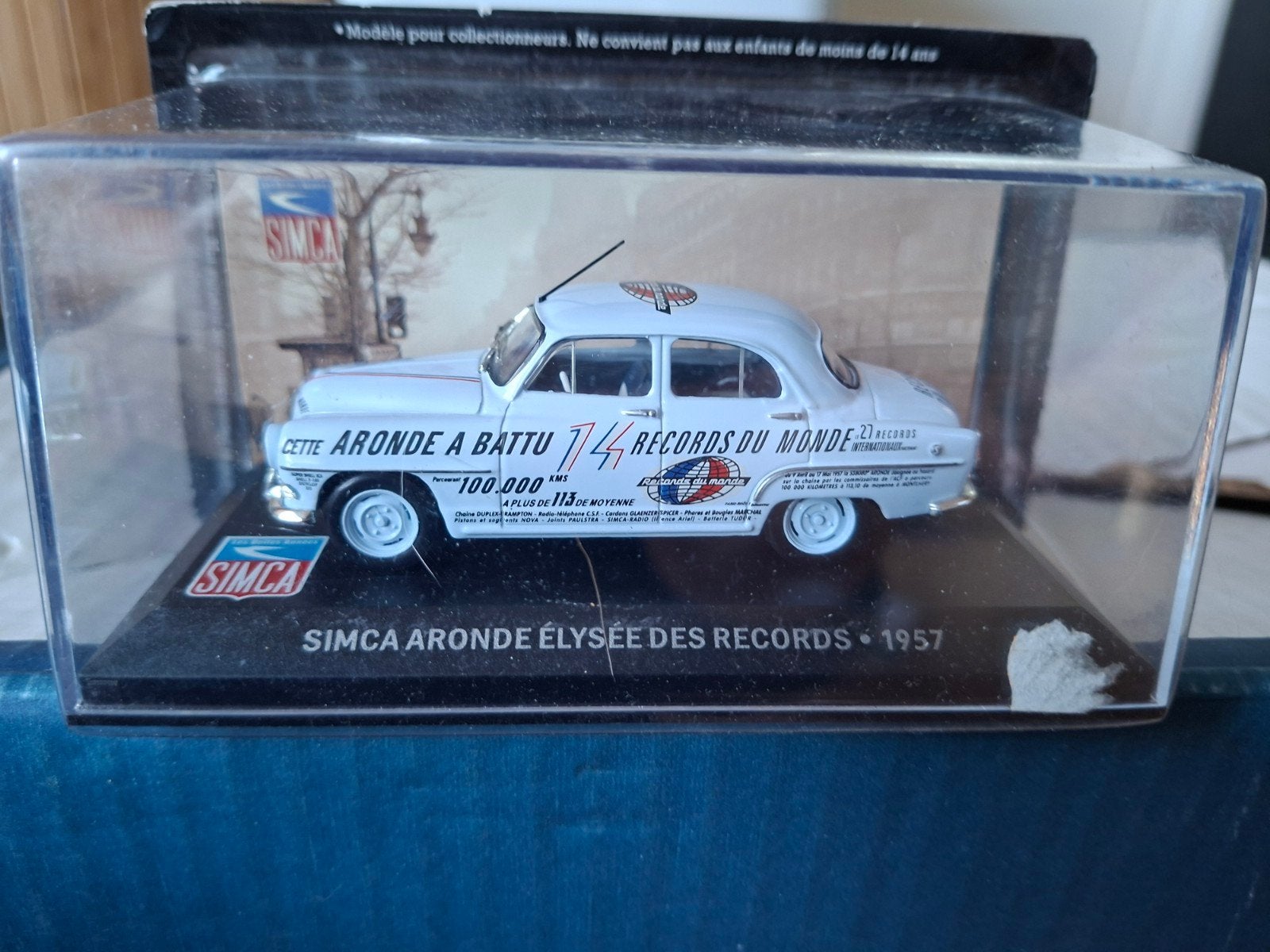 Modelauto Simca Aronde Elysee Des Records 1957, Ophalen of Verzenden, Auto, Overige merken