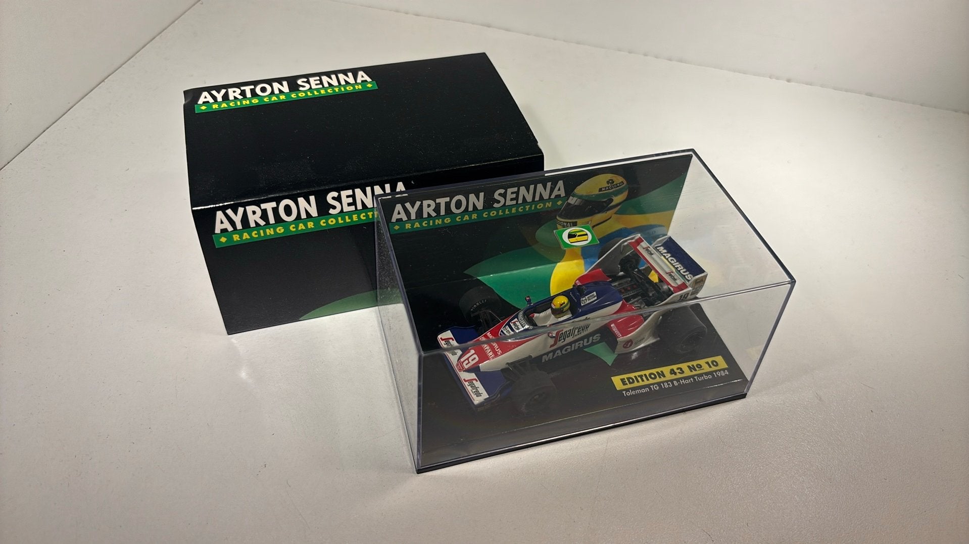 F1 toleman gt 183 b hart turbo 1984 ayrton senna minichamps, Hobby en Vrije tijd, Modelauto's | 1:43, Auto, Ophalen of Verzenden
