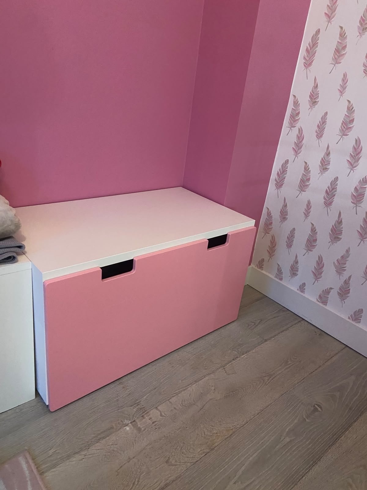 IKEA SMÅSTAD Speelgoedopberger / Bankje Roze, Ophalen, Zo goed als nieuw, Overige typen