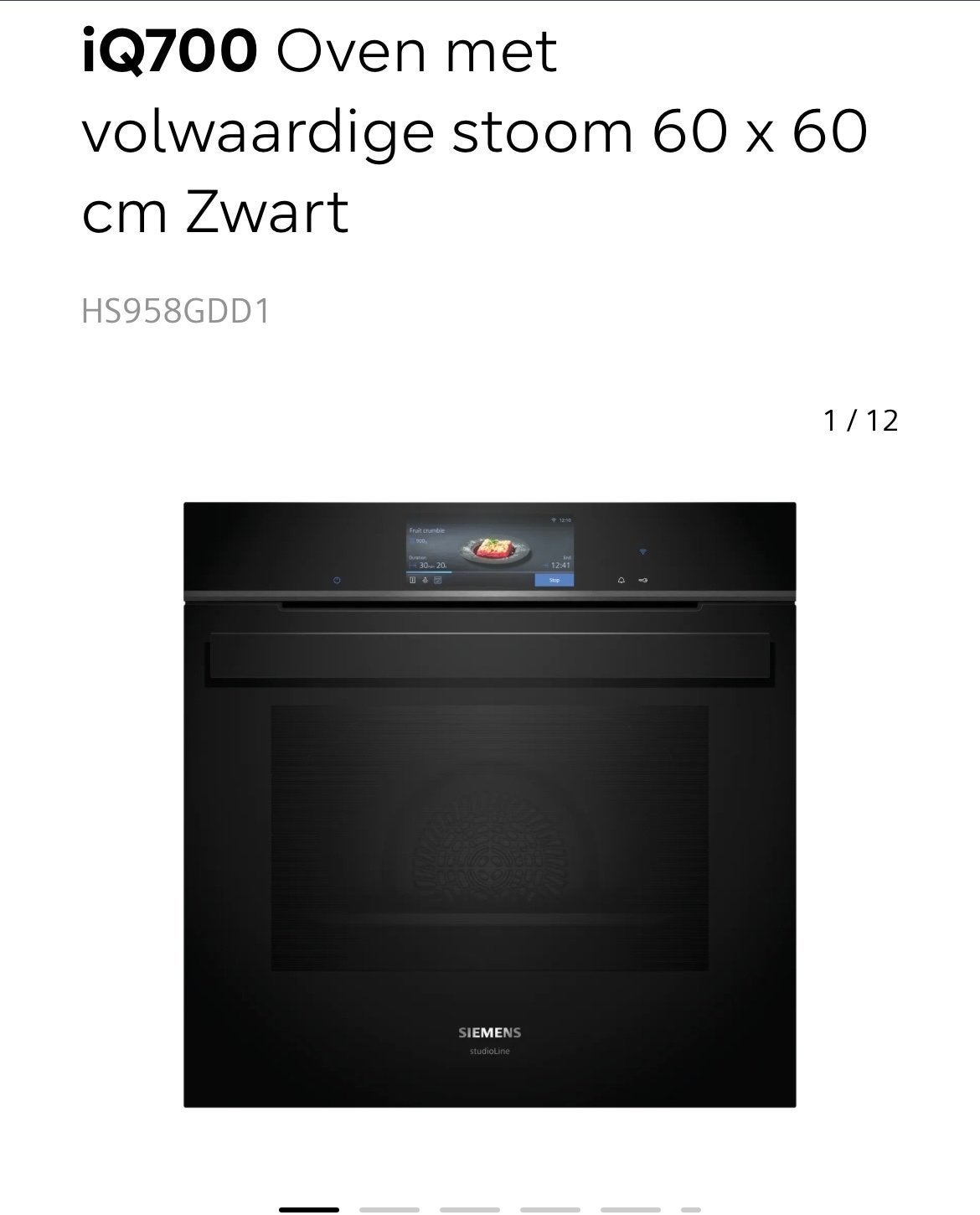 Nieuwe Siemens iQ700 Oven met stoom en magnetron Zwart, Hete lucht, Ophalen of Verzenden, Combi-oven, Inbouw