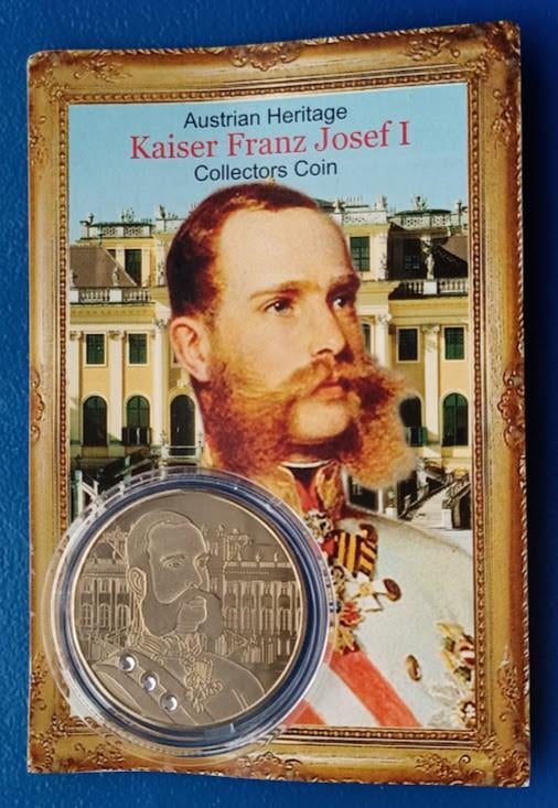 Oostenrijk - Blister met penning Kaiser Franz Josef I - 2009, Postzegels en Munten, Penningen en Medailles, Verzenden, Overige materialen