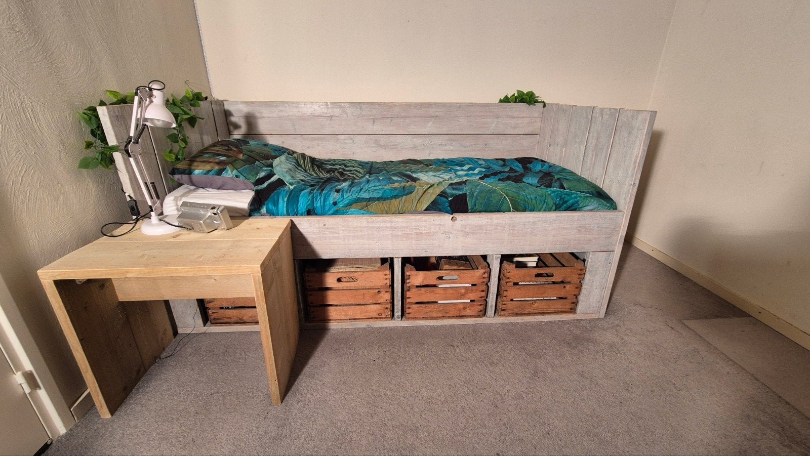 Steigerhouten kinderbed, Ophalen of Verzenden, Zo goed als nieuw