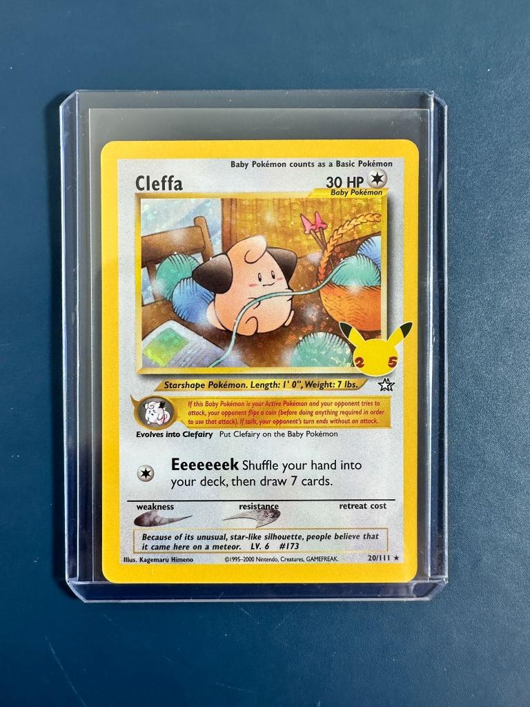 Cleffa holo (MINT) 20/ 110 Celebrations Pokémon kaart, Ophalen of Verzenden, Nieuw, Losse kaart, Foil