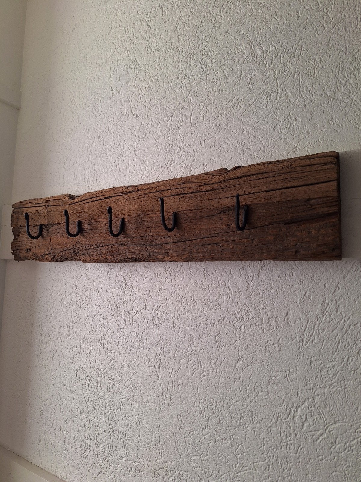 Robuuste kapstok van bielzen, Ophalen, Hout, Wandkapstok, Minder dan 100 cm