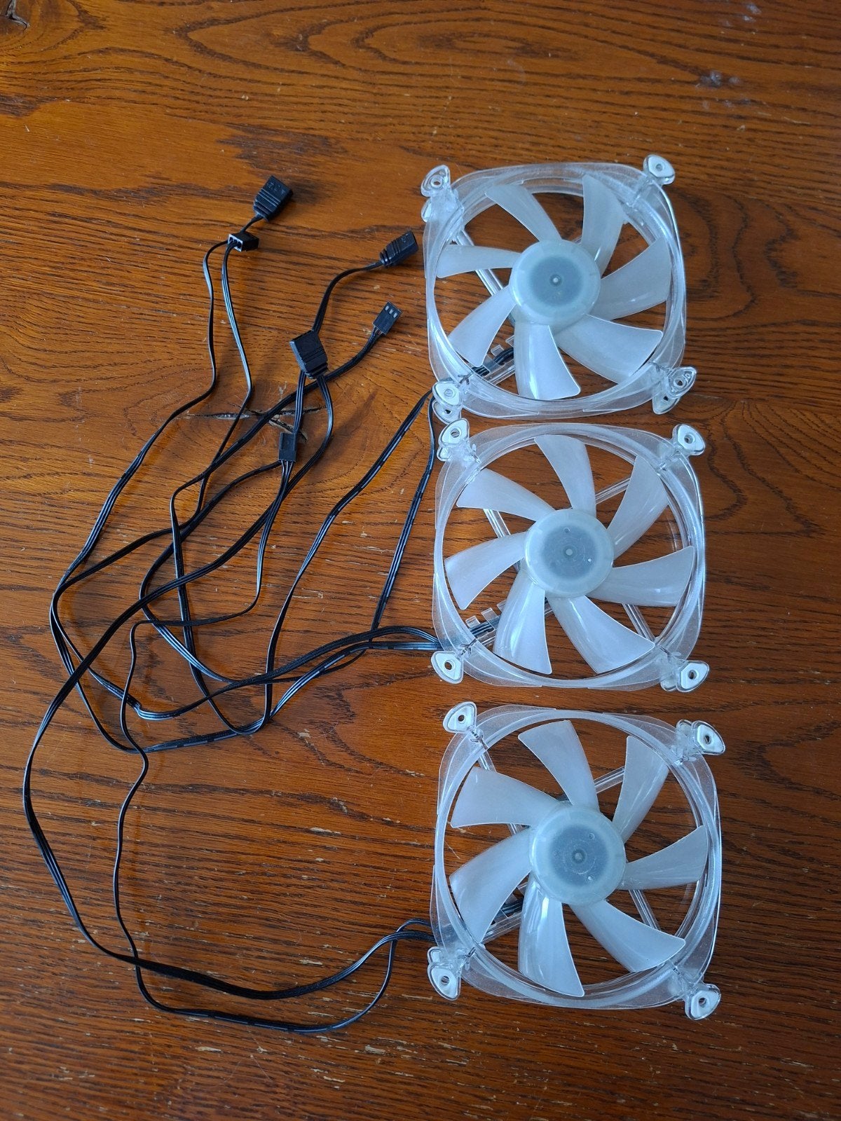Set van 3 PC Ventilators - Transparant, Computers en Software, Computerkoelers, Ophalen, Zo goed als nieuw, Luchtkoeling