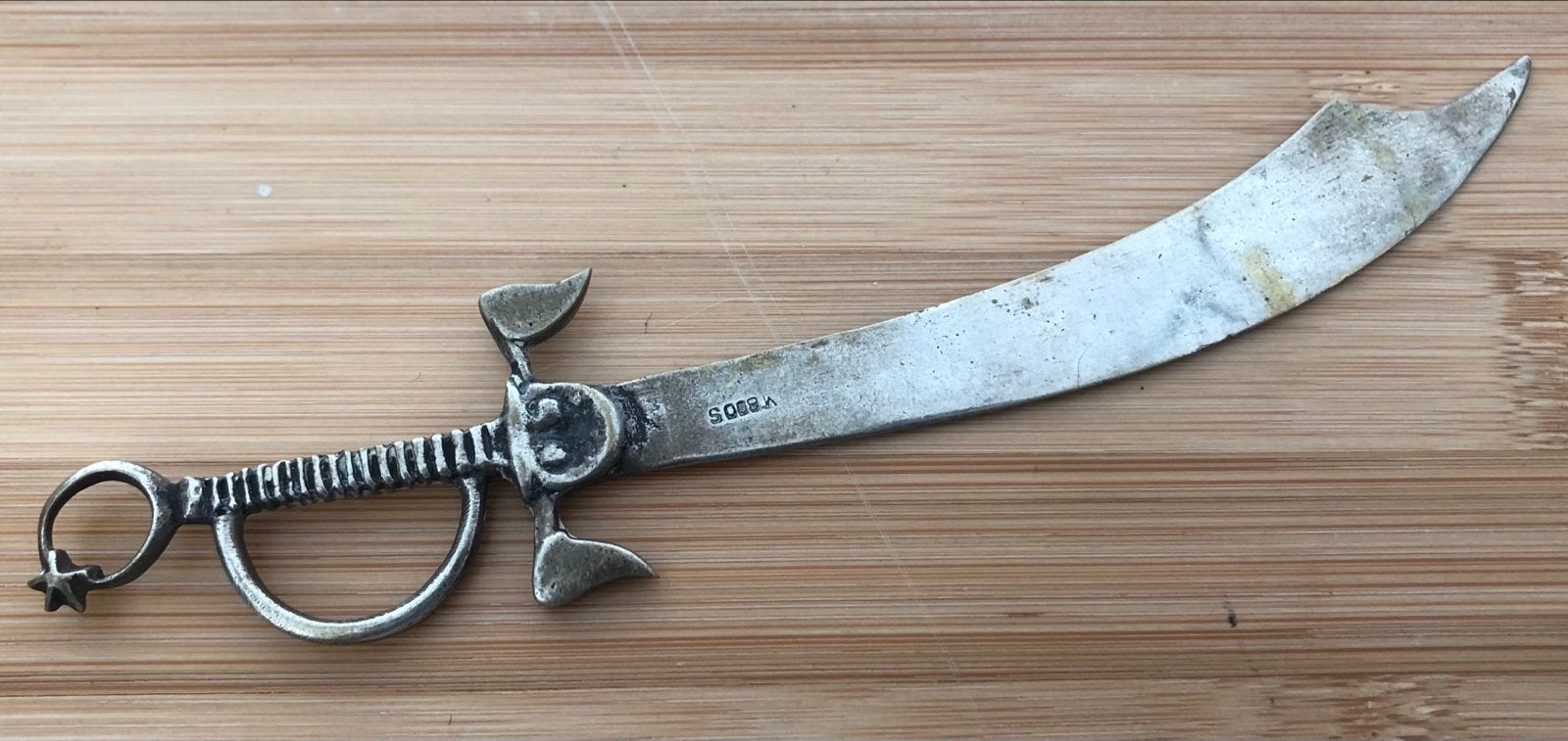 Zilver 800 miniatuur zwaard/mes, Antiek en Kunst, Antiek | Bestek, Ophalen of Verzenden