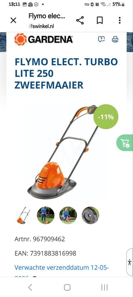 Black&Decker maaimachine gras, Tuin en Terras, Grasmaaiers, Ophalen, Gebruikt, Elektrische grasmaaier, Elektrische starter