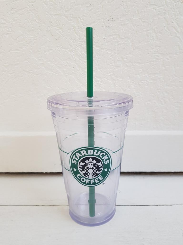 Grote plastic starbucks beker 473 ml, Ophalen of Verzenden, Overige materialen, Overige stijlen, Kop(pen) en/of Schotel(s)