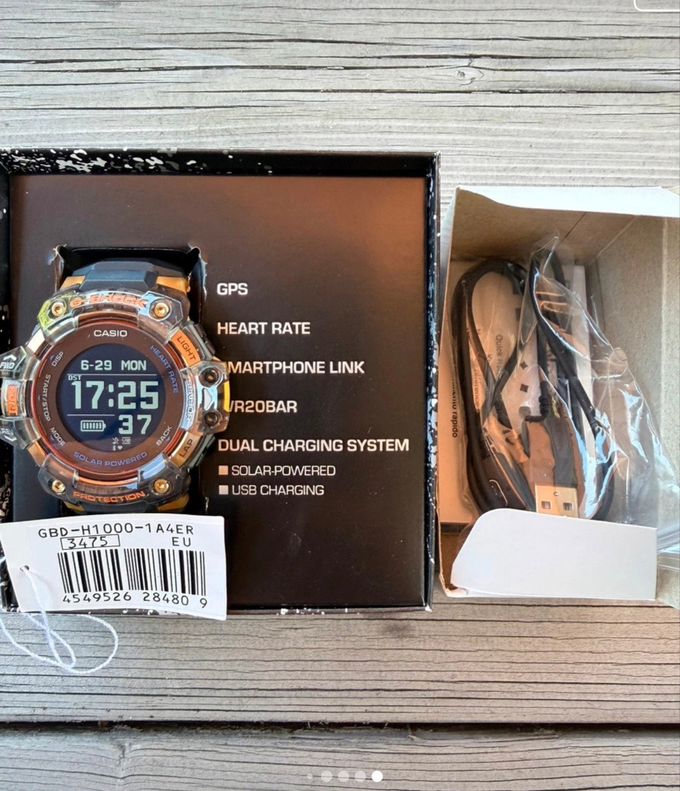 Casio G-Shock GBD-H1000 sporthorloge GPS hartslag, Ophalen of Verzenden, Gebruikt, Casio G-Shock