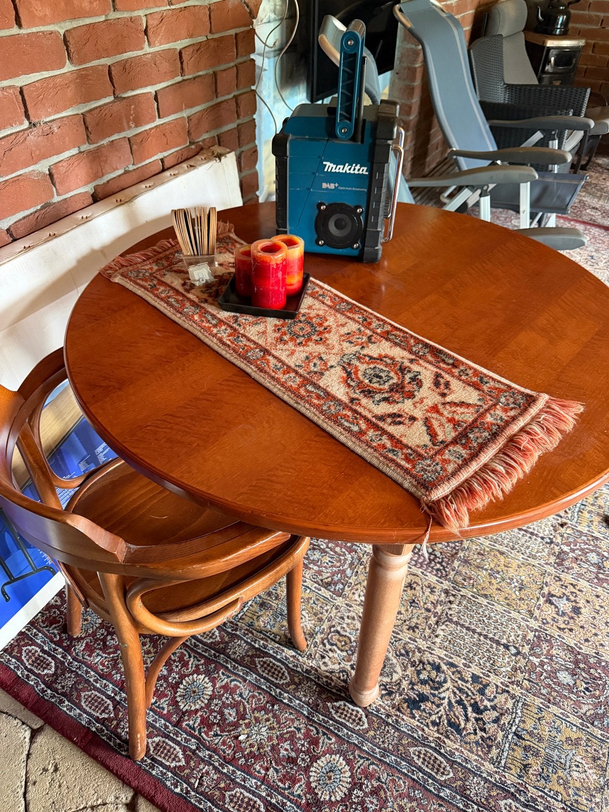 Ronde cafétafel 110 cm - Ideaal voor horeca of thuis, Ophalen, Gebruikt, 100 tot 150 cm, Rond
