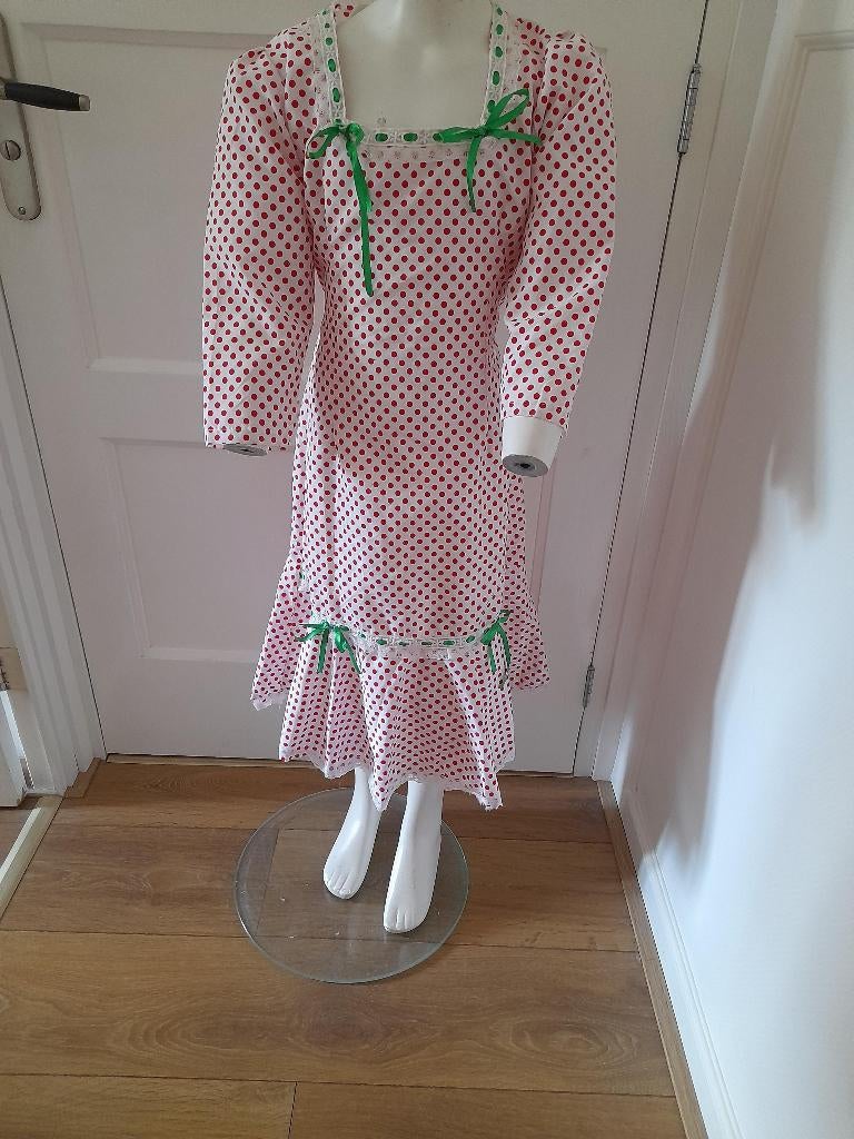 Verkleedkleren: Spaanse jurk, Chulapa jurk maat 116/122, Kinderen en Baby's, Carnavalskleding en Verkleedspullen, Ophalen of Verzenden