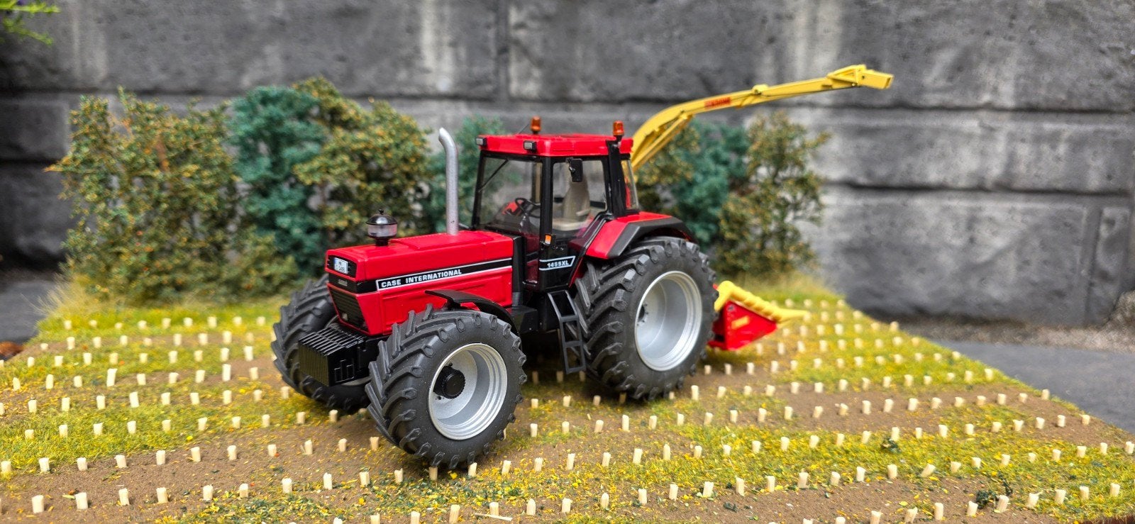 Verbouwde Case 1455XL + Krone MC 16 B 1:32, Ophalen of Verzenden, Nieuw, Tractor of Landbouw, Overige merken