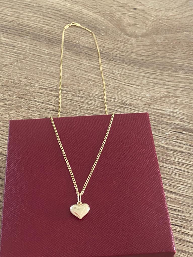 14 karaat (585) gouden ketting met hanger, Sieraden, Tassen en Uiterlijk, Kettingen, Met hanger, Nieuw, Ophalen of Verzenden, Goud