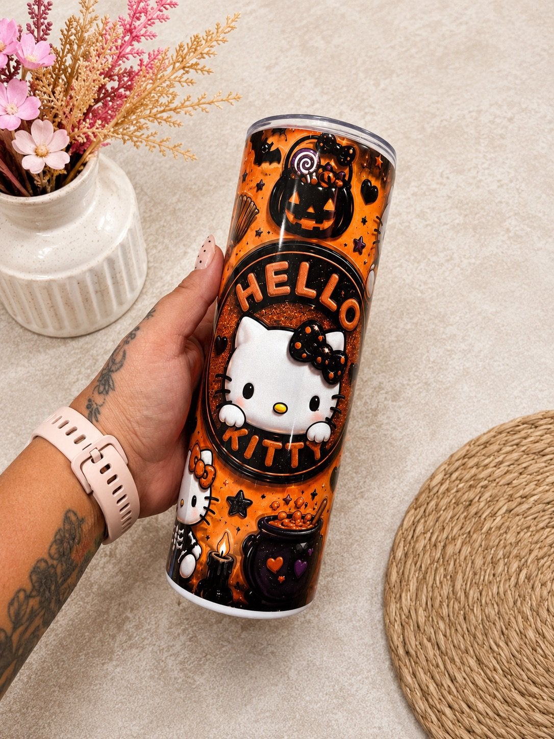 Halloween Hello Kitty tumbler, Ophalen of Verzenden, Nieuw