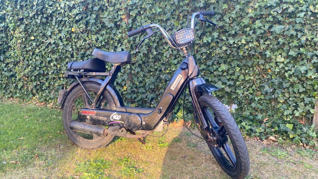 DEFECT Piaggio Ciao 2005 - blauw kenteken, Fietsen en Brommers, Ophalen, Gebruikt, Maximaal 45 km/u, Ciao