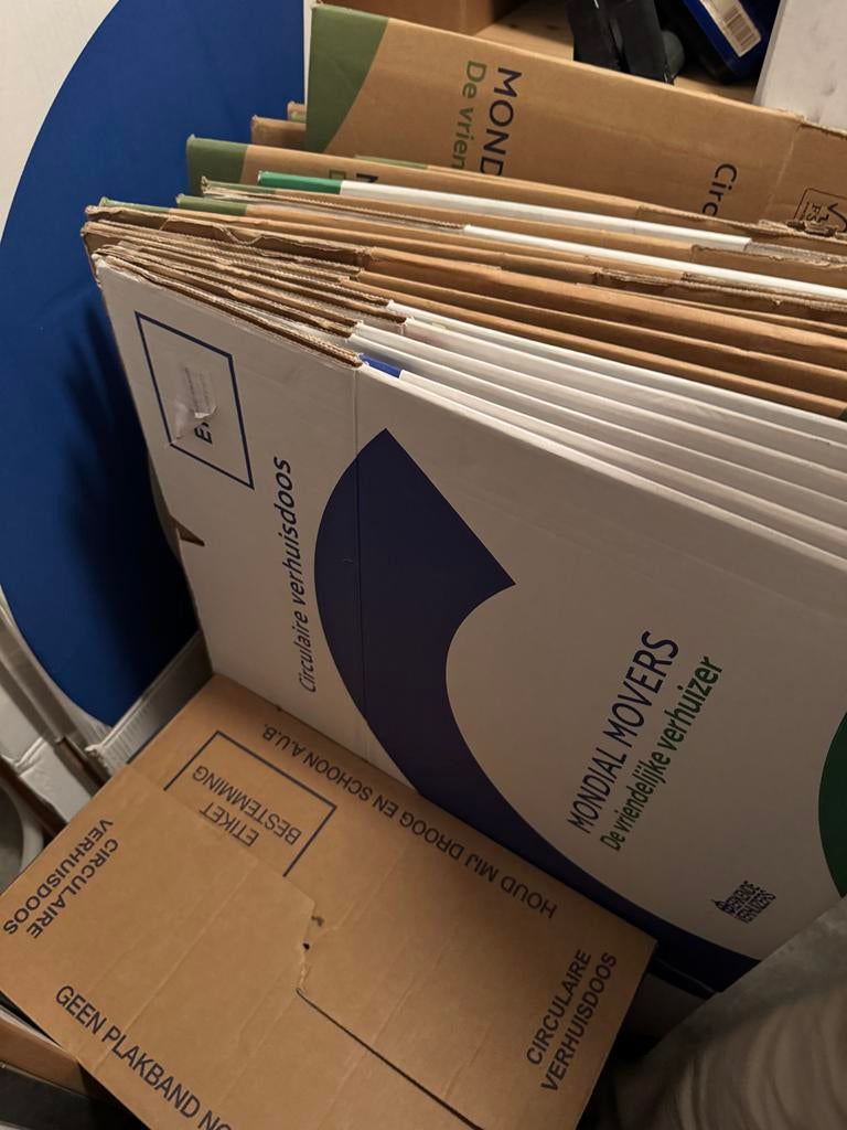 Professionele stevige verhuisdozen - Circulair, Ophalen, Doos, 40 tot 60 cm, Opvouwbaar