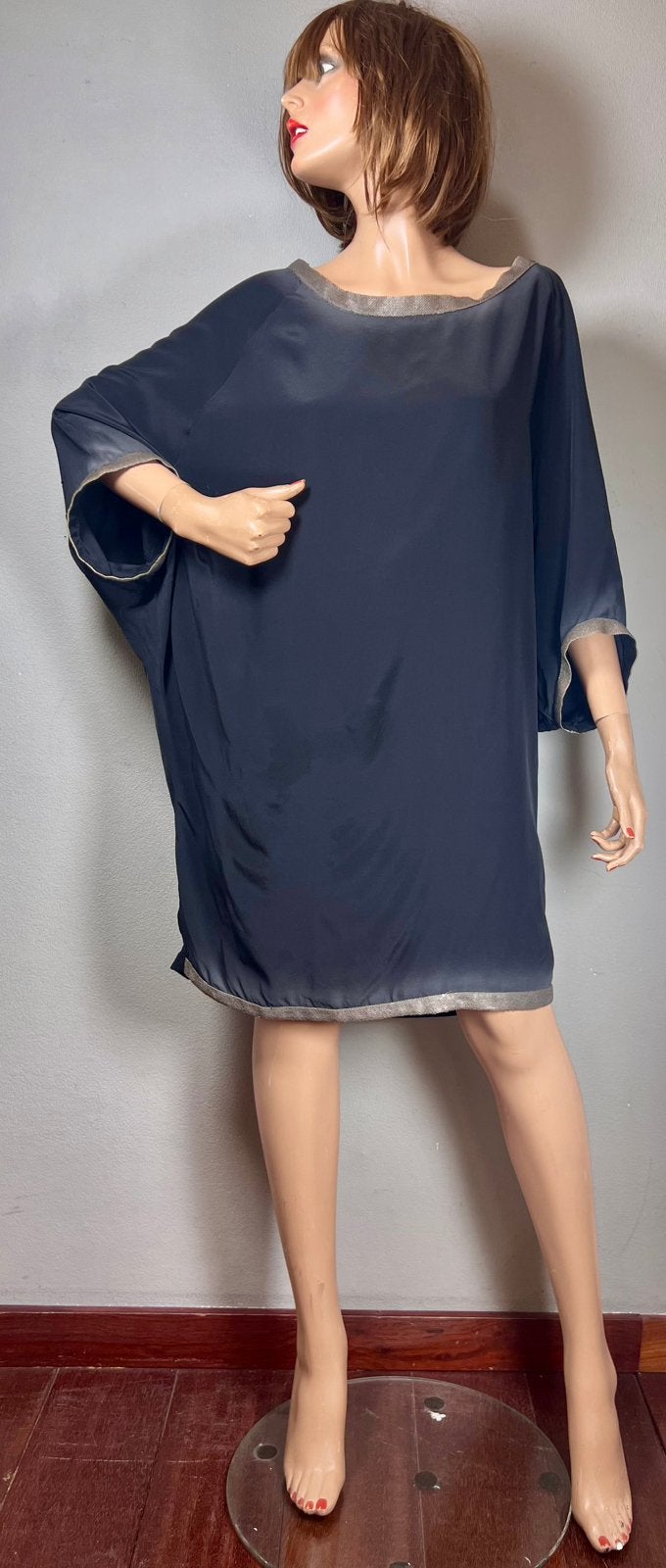Annette Görtz zwarte zijden jurk/tuniek/blouse XL, Zwart, Maat 46/48 (XL) of groter, Ophalen of Verzenden, Zo goed als nieuw