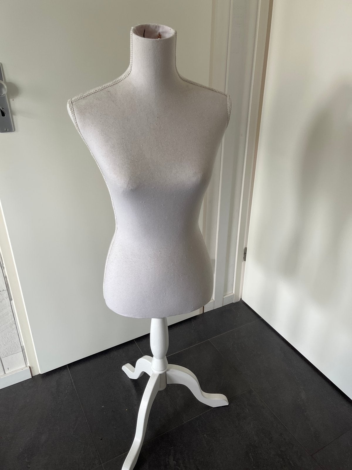 Verstelbaar Buste Mannequin paspop - Crème/Wit, Ophalen of Verzenden