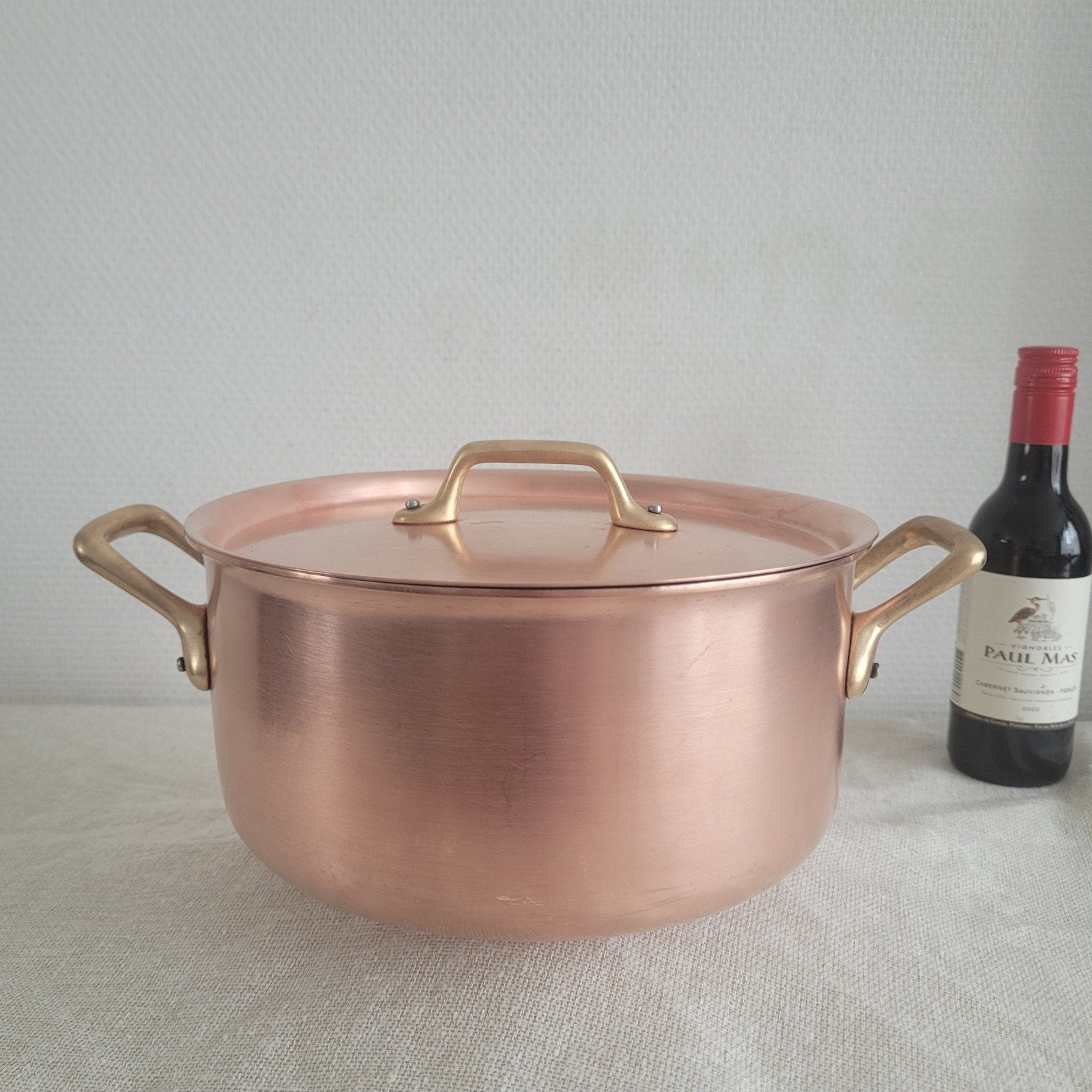 Wegro Grote Dikwandige koperen horeca pan sauspan, Ophalen of Verzenden, Gebruikt, Rvs, Koekenpan of Braadpan