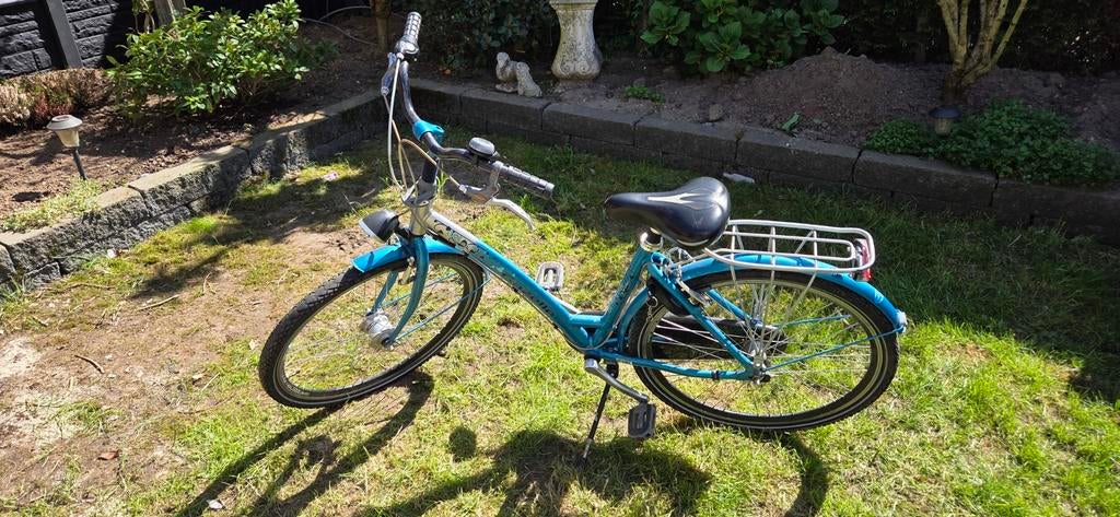 Blauwe meisjes kinderfiets 26 inch, Gebruikt, Velgrem, Versnellingen, Overige merken