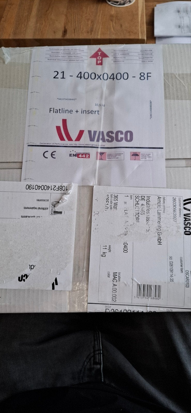 Vasco Flatline radiator 40x40 cm Type 21, Ophalen, 30 tot 80 cm, Radiator, Nieuw