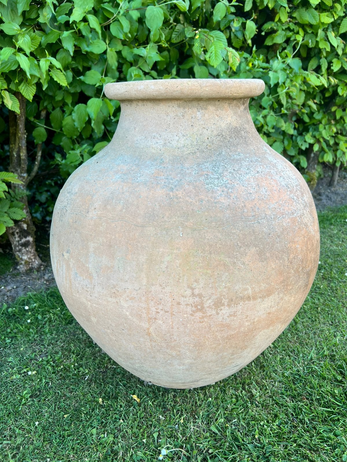 Grote Authentieke Stenen Terracotta Waterkruik Amphoor Vaas, Ophalen, Gebruikt