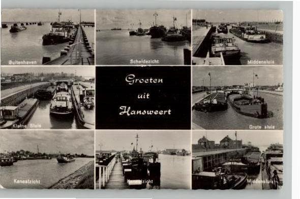 Hansweert 8 afbeeldingen Schelde en sluizen, Verzenden, 1960 tot 1980, Gelopen, Zeeland