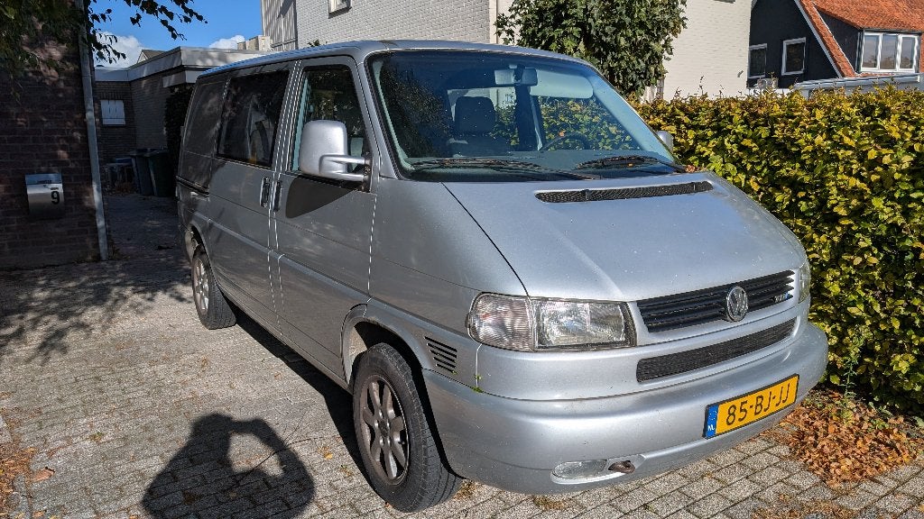 VW Transporter T4 2.5 TDI (2003) – Dubbele Cabine – AIRCO, Auto's, Voorwielaandrijving, Dealer onderhouden, Stof, Volkswagen