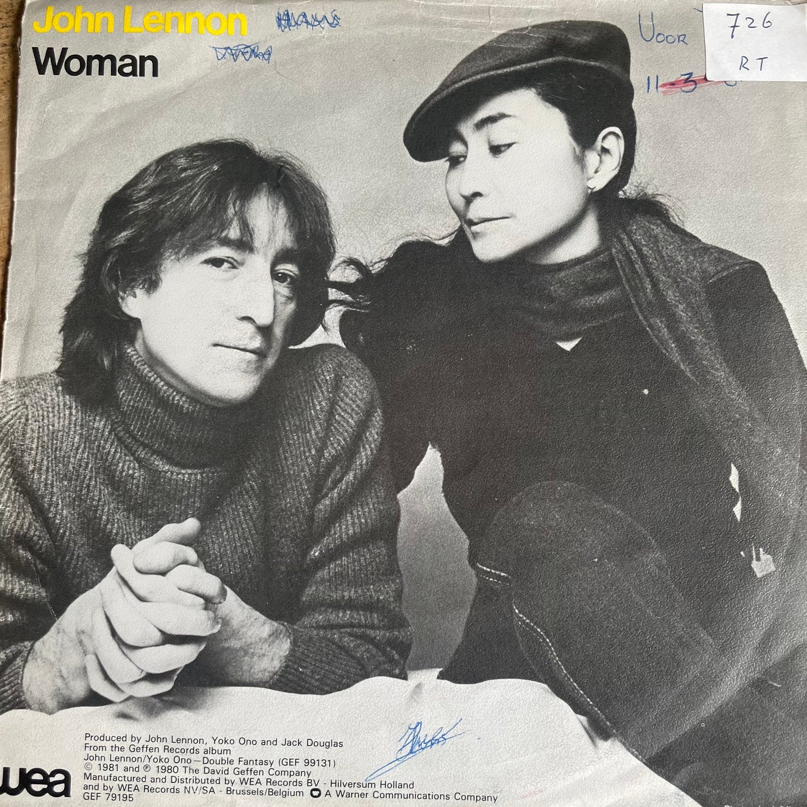 John Lennon - Woman, Cd's en Dvd's, Vinyl Singles, Ophalen of Verzenden, Zo goed als nieuw, Pop