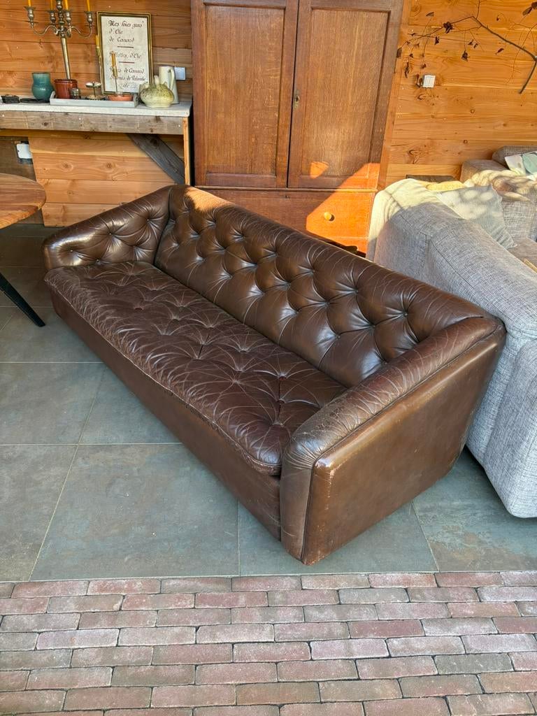 Seventies Artifort chesterfield - gratis afhalen, Huis en Inrichting, Banken | Bankstellen, Ophalen