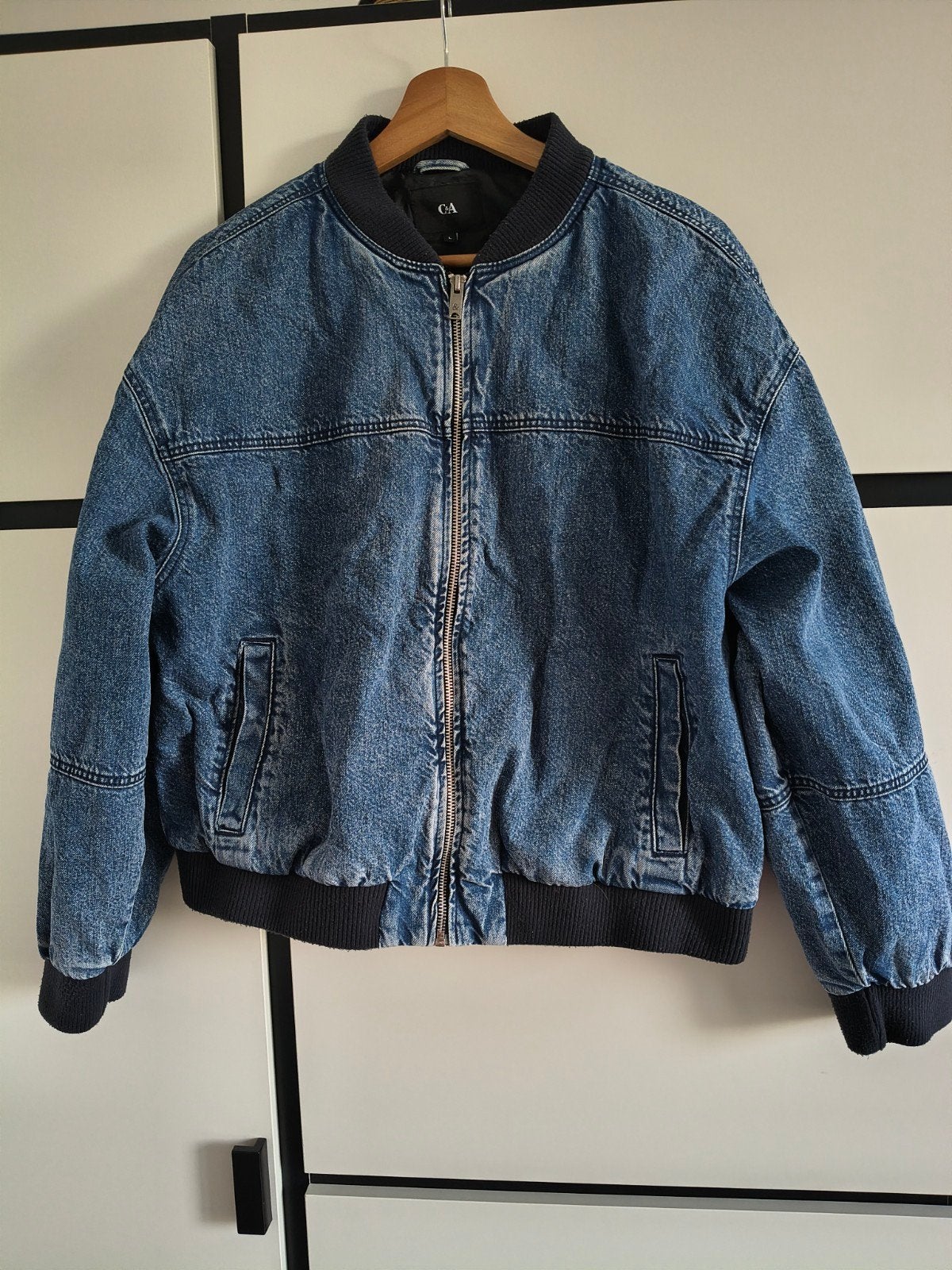 C&A spijkerjack bomberjack maat L, Kleding | Dames, Jassen | Zomer, Ophalen of Verzenden