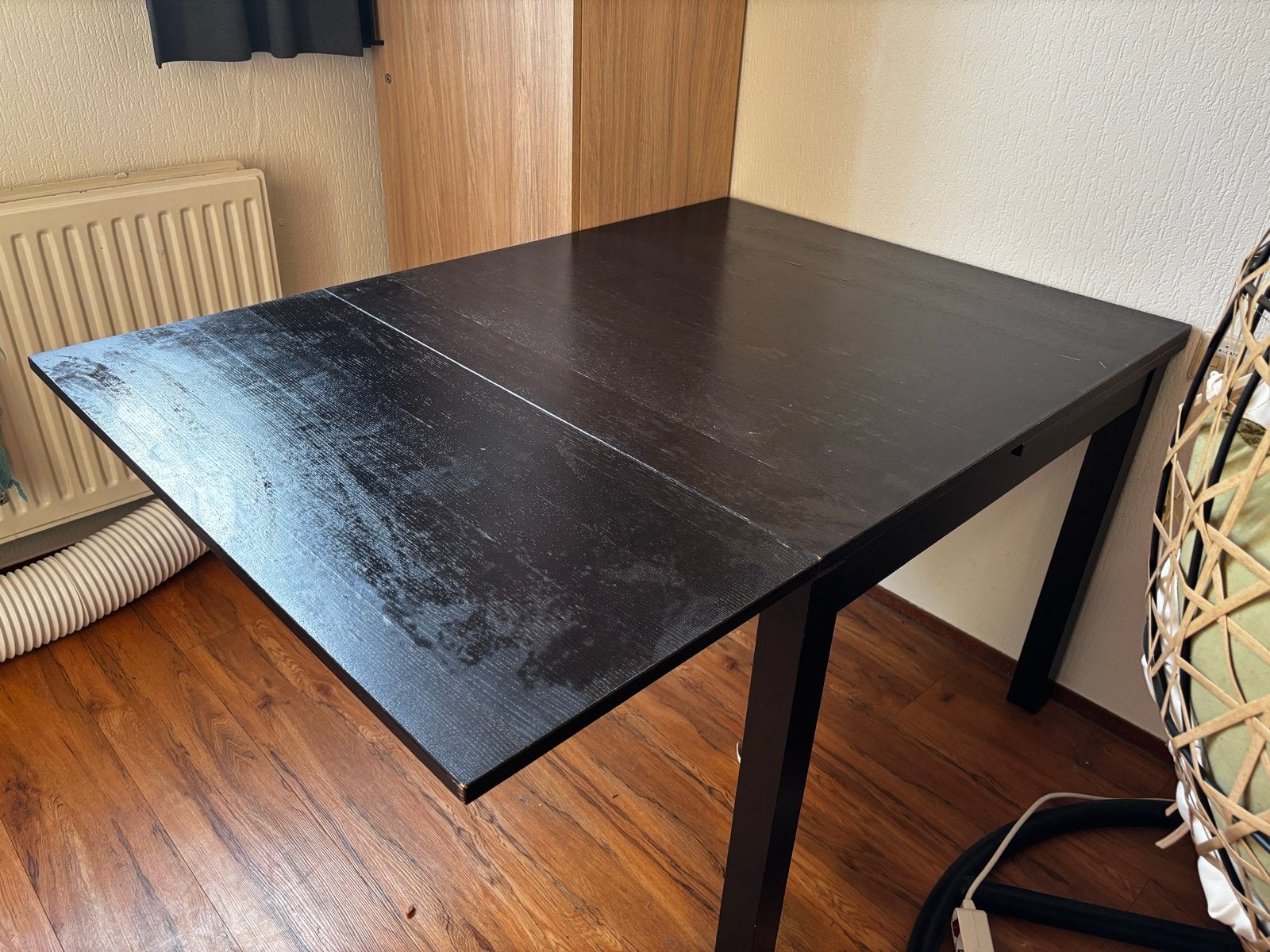 Ikea Bjursta uitschuifbare tafel - 90x90 tot 90x170, Ophalen, Gebruikt, 50 tot 100 cm, 150 tot 200 cm