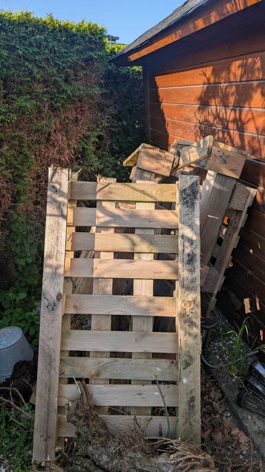 Gebruikte houten pallets, Doe-het-zelf en Verbouw, Hout en Planken, Ophalen, Gebruikt, 50 mm of meer, Pallet