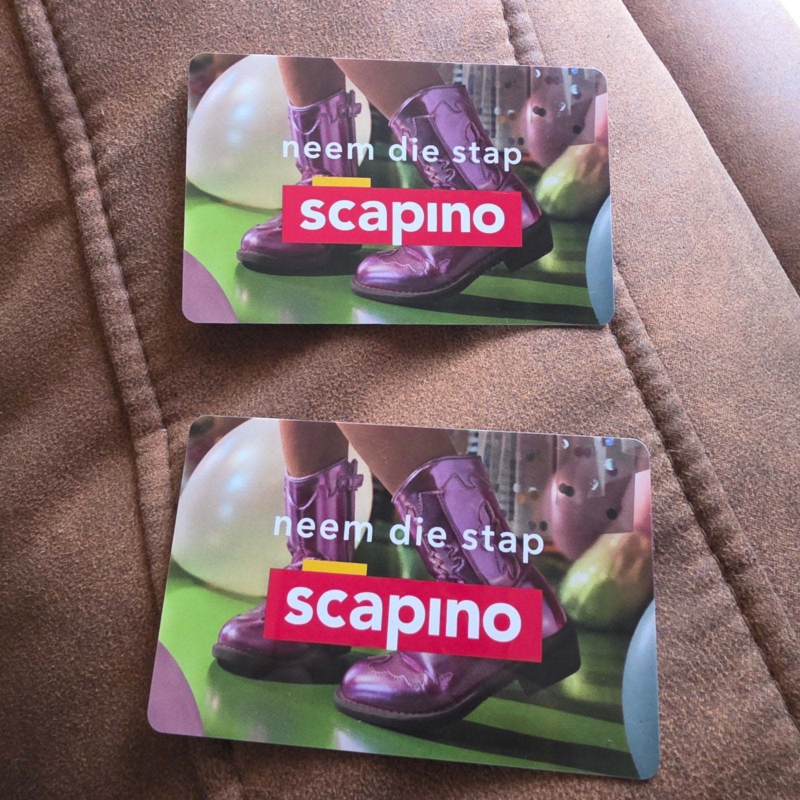 Cadeaukaarten scapino €50, Cadeaubon, Warenhuis- of Winkelbon