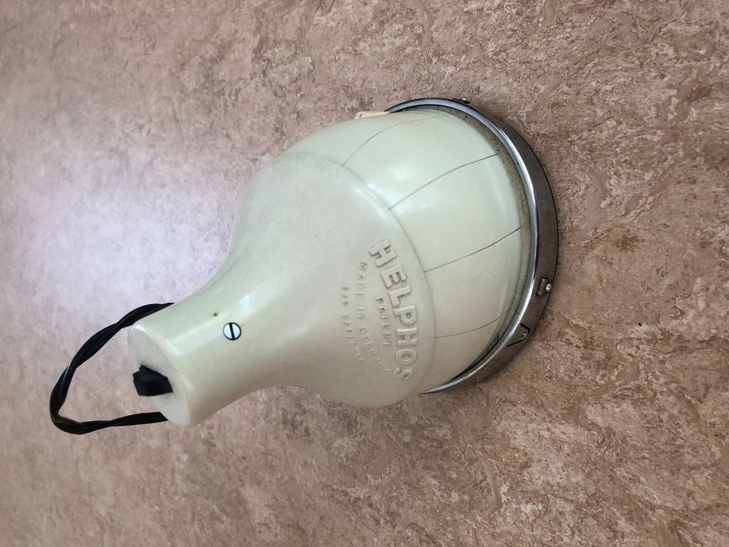Vintage Helphos zoeklicht – ivoorkleurig getest en werkt, Verzenden, Gebruikt