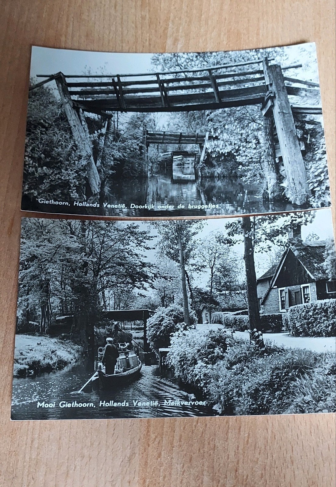 giethoorn, 2x doorkijkje Melkvervoeŕ, Ophalen of Verzenden, 1920 tot 1940, Ongelopen, Friesland