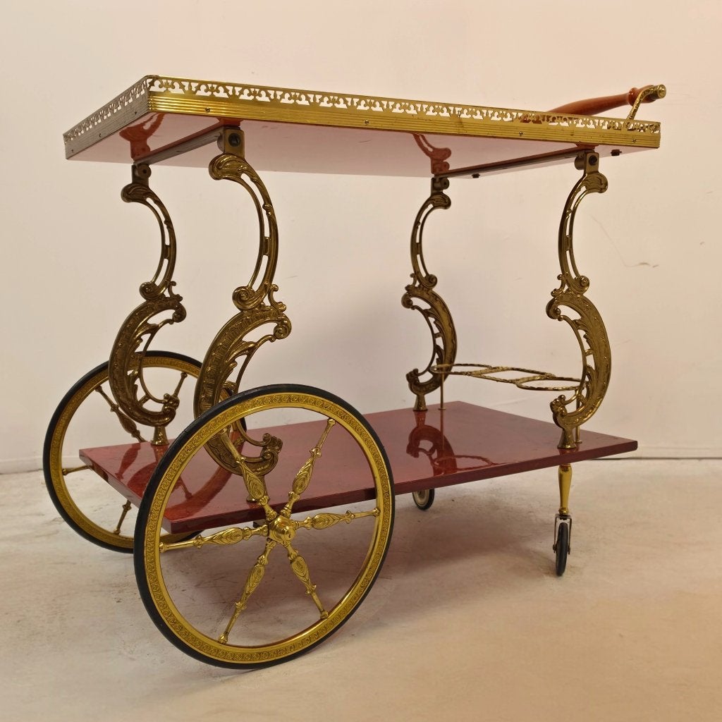 Aldo tura barcart Italiaans design 70's mid century, Ophalen, Gebruikt