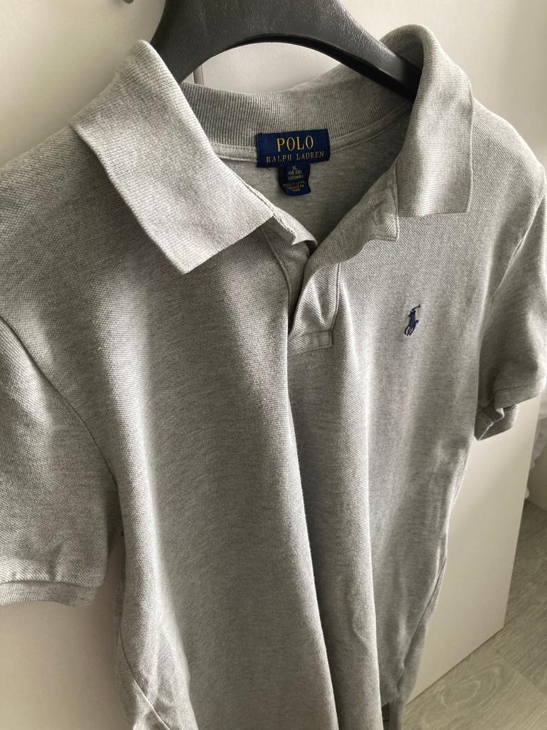 Ralph Lauren Polo Grijs - Maat XL (18-20) Custom Fit, Ophalen, Zo goed als nieuw, Maat 56/58 (XL), Grijs