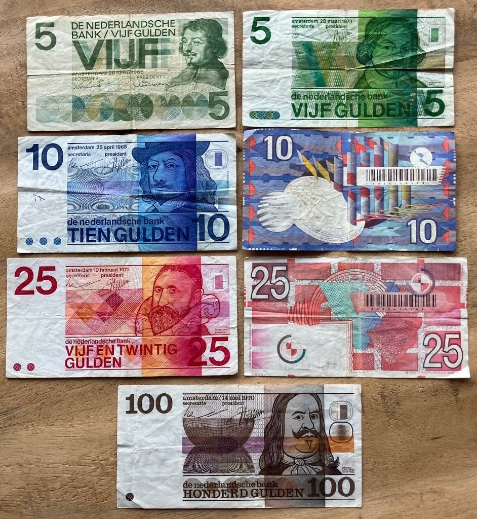 Lotje oude bankbiljetten Nederland, Postzegels en Munten, Ophalen, 100 gulden, Setje